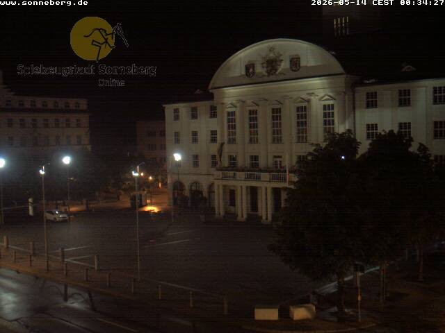 Archiv Foto Webcam Bahnhofplatz Sonneberg - Neues Rathaus