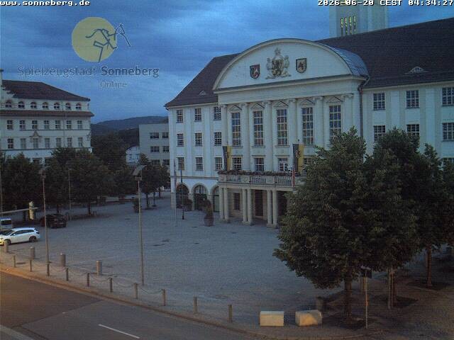 Archiv Foto Webcam Bahnhofplatz Sonneberg - Neues Rathaus
