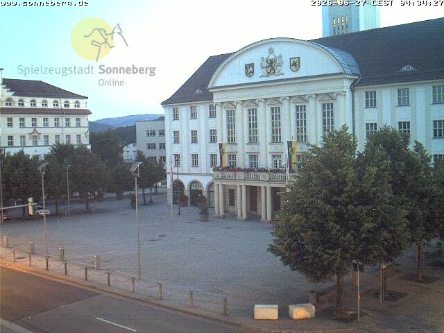 Archiv Foto Webcam Bahnhofplatz Sonneberg - Neues Rathaus