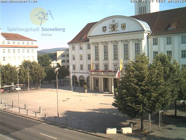 Archiv Foto Webcam Bahnhofplatz Sonneberg - Neues Rathaus