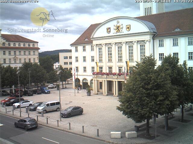 Archiv Foto Webcam Bahnhofplatz Sonneberg - Neues Rathaus
