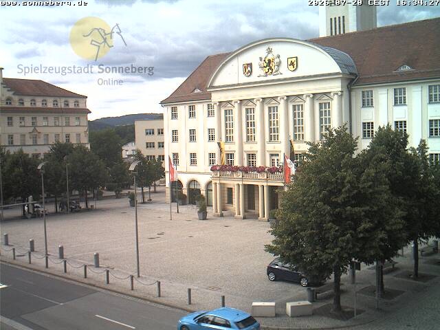 Archiv Foto Webcam Bahnhofplatz Sonneberg - Neues Rathaus