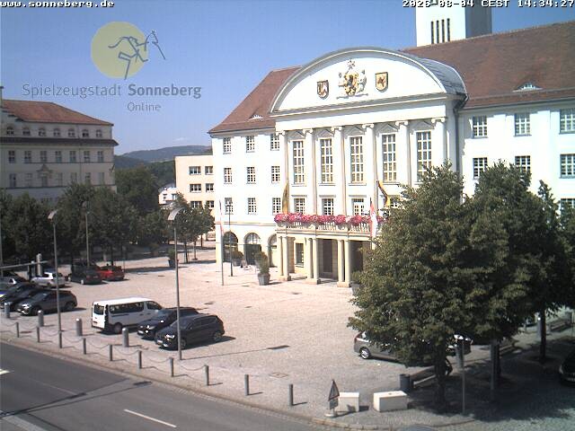 Archiv Foto Webcam Bahnhofplatz Sonneberg - Neues Rathaus