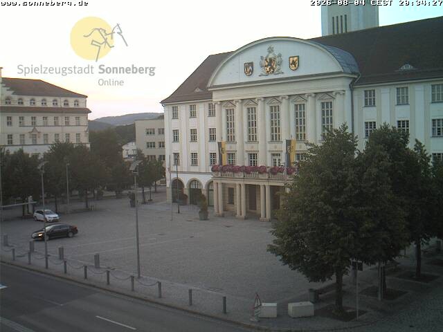 Archiv Foto Webcam Bahnhofplatz Sonneberg - Neues Rathaus