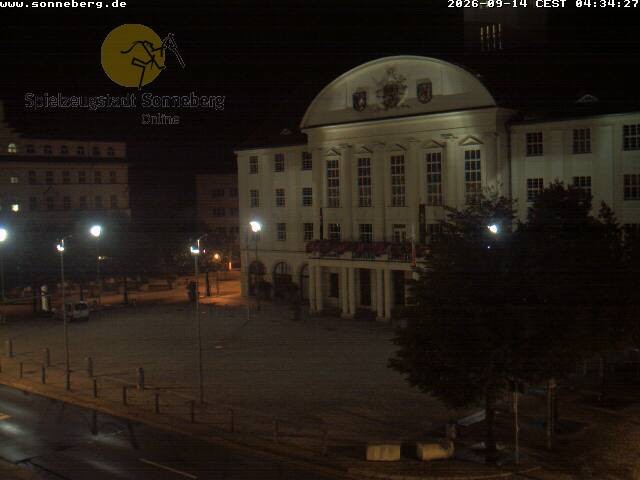 Archiv Foto Webcam Bahnhofplatz Sonneberg - Neues Rathaus