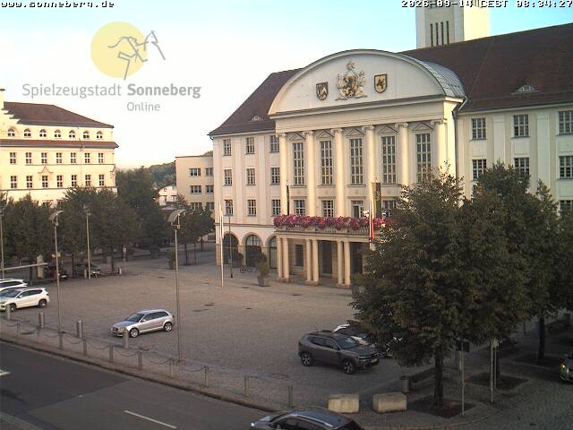 Archiv Foto Webcam Bahnhofplatz Sonneberg - Neues Rathaus