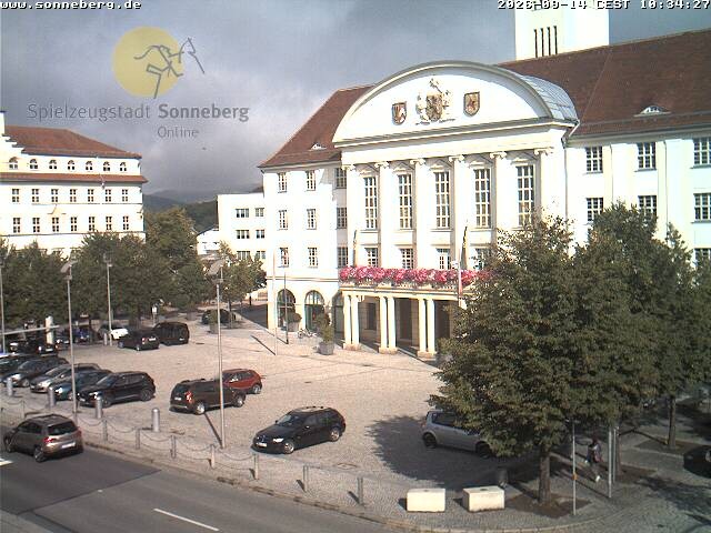 Archiv Foto Webcam Bahnhofplatz Sonneberg - Neues Rathaus