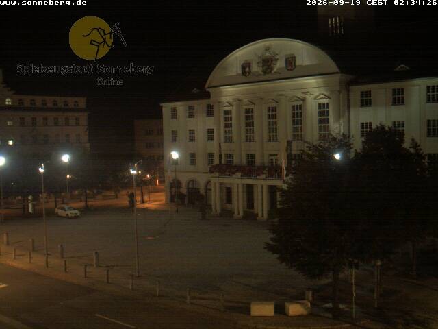 Archiv Foto Webcam Bahnhofplatz Sonneberg - Neues Rathaus
