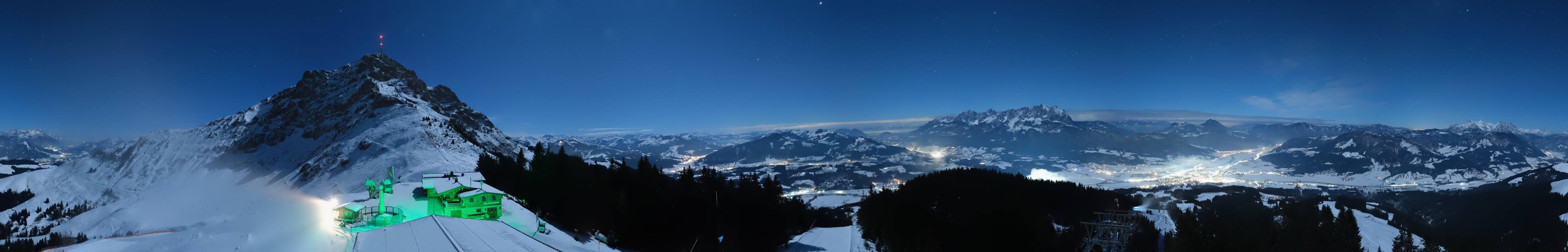 Archiv Foto Webcam St. Johann/Tirol: Blick von der Bergstation Harschbichl