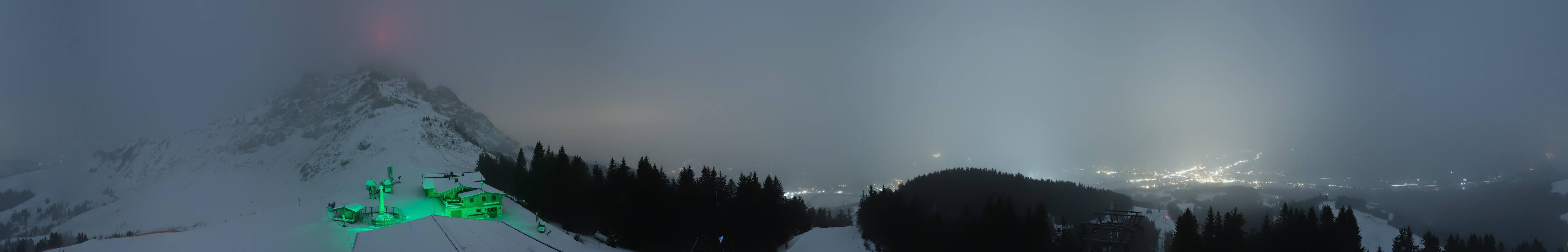 Archiv Foto Webcam St. Johann/Tirol: Blick von der Bergstation Harschbichl