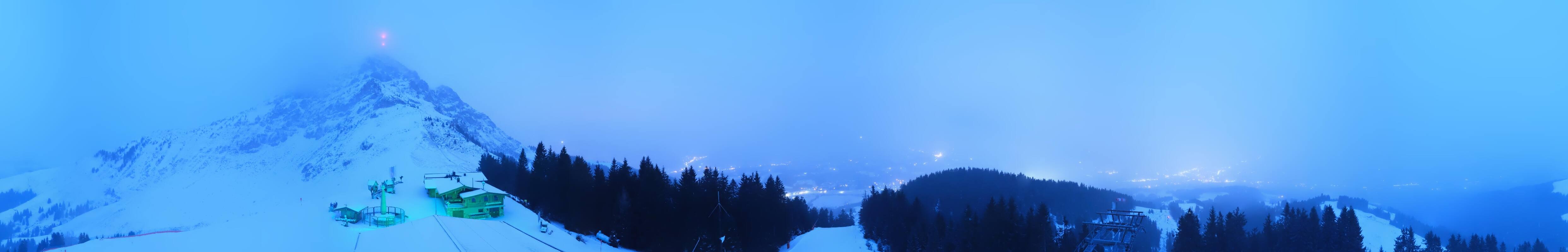 Archiv Foto Webcam St. Johann/Tirol: Blick von der Bergstation Harschbichl