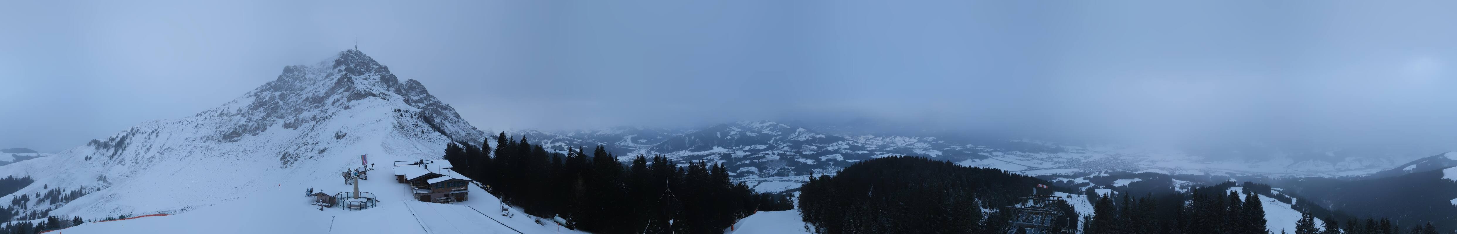 Archiv Foto Webcam St. Johann/Tirol: Blick von der Bergstation Harschbichl