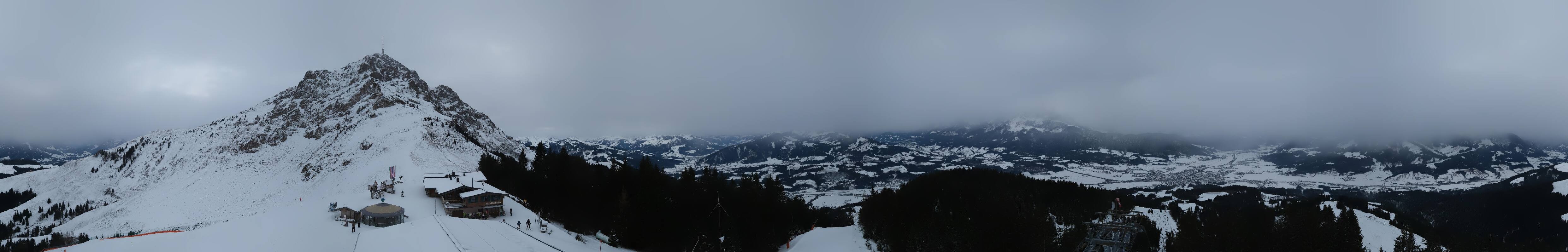Archiv Foto Webcam St. Johann/Tirol: Blick von der Bergstation Harschbichl