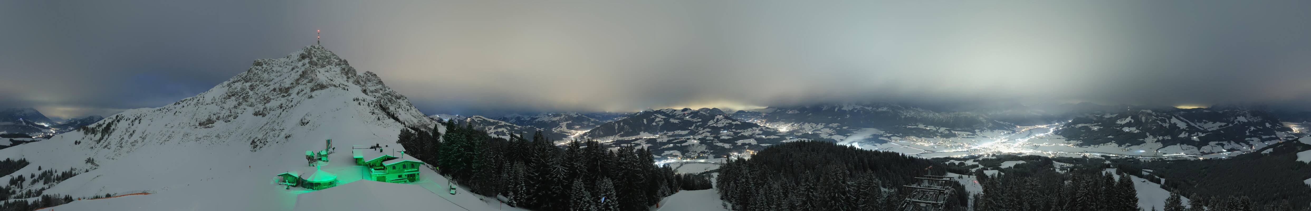 Archiv Foto Webcam St. Johann/Tirol: Blick von der Bergstation Harschbichl