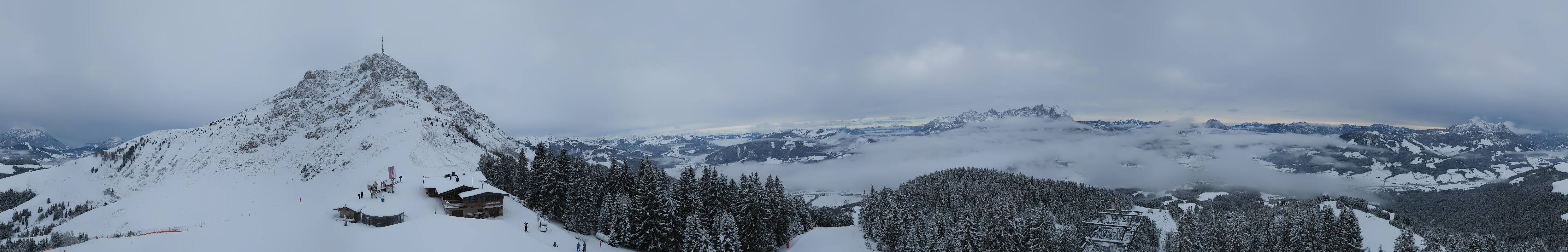 Archiv Foto Webcam St. Johann/Tirol: Blick von der Bergstation Harschbichl