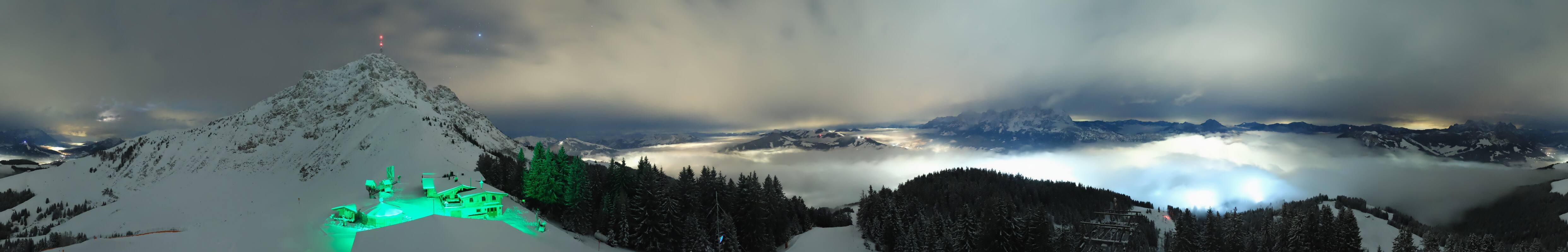 Archiv Foto Webcam St. Johann/Tirol: Blick von der Bergstation Harschbichl