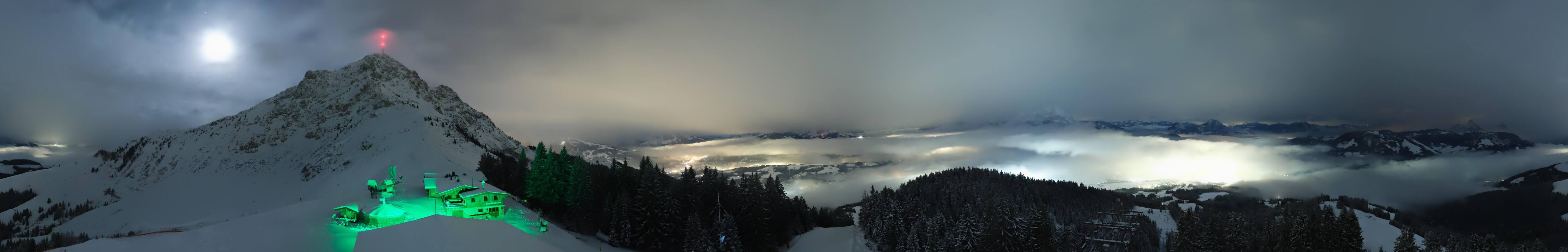 Archiv Foto Webcam St. Johann/Tirol: Blick von der Bergstation Harschbichl