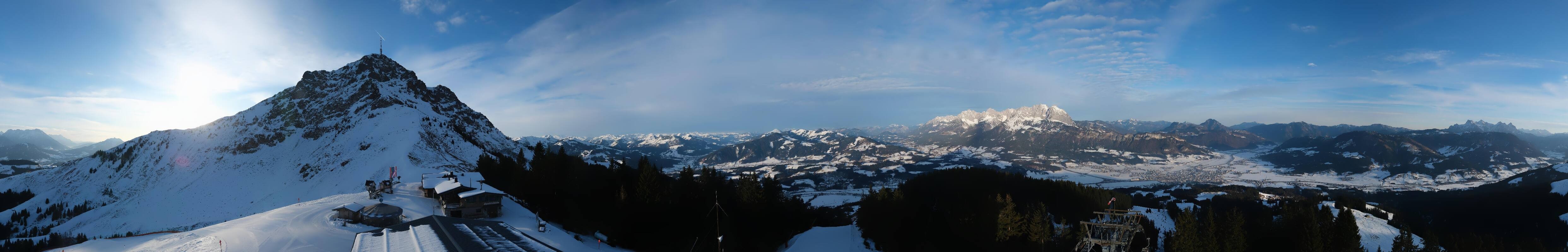 Archiv Foto Webcam St. Johann/Tirol: Blick von der Bergstation Harschbichl
