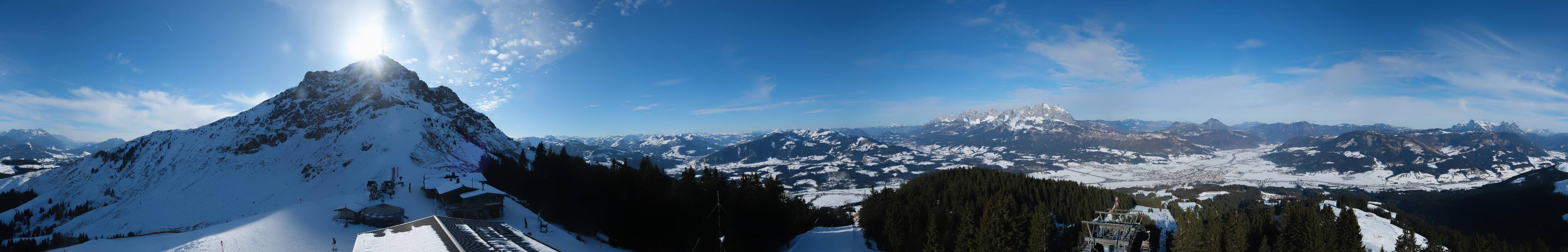 Archiv Foto Webcam St. Johann/Tirol: Blick von der Bergstation Harschbichl