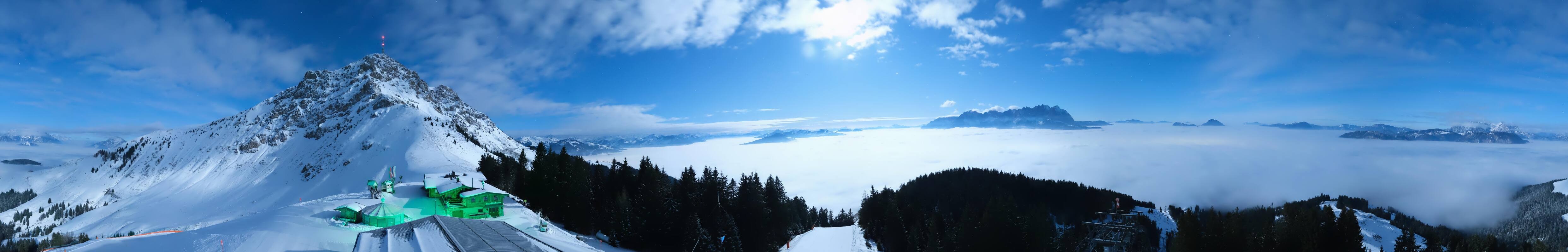 Archiv Foto Webcam St. Johann/Tirol: Blick von der Bergstation Harschbichl