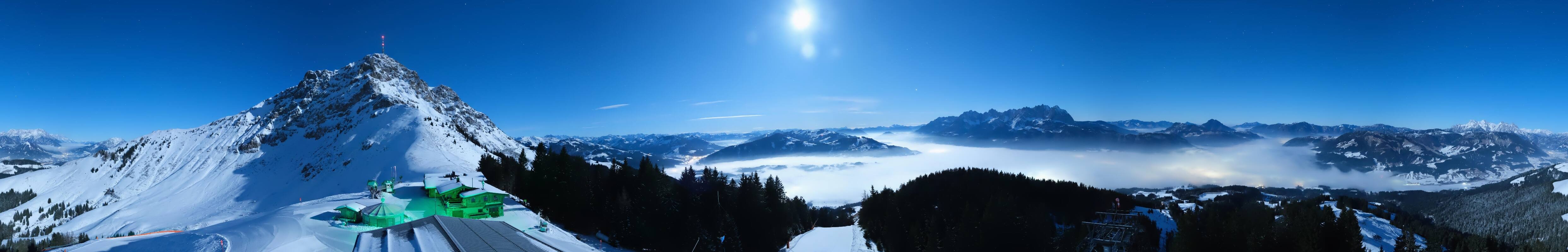 Archiv Foto Webcam St. Johann/Tirol: Blick von der Bergstation Harschbichl