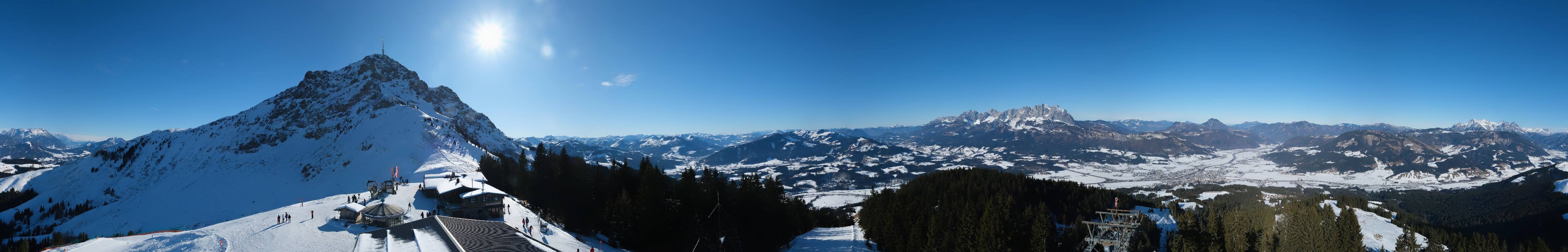 Archiv Foto Webcam St. Johann/Tirol: Blick von der Bergstation Harschbichl
