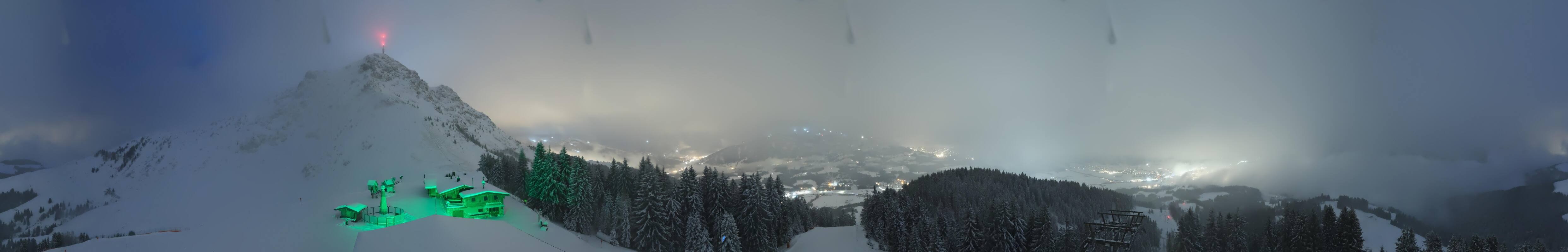 Archiv Foto Webcam St. Johann/Tirol: Blick von der Bergstation Harschbichl