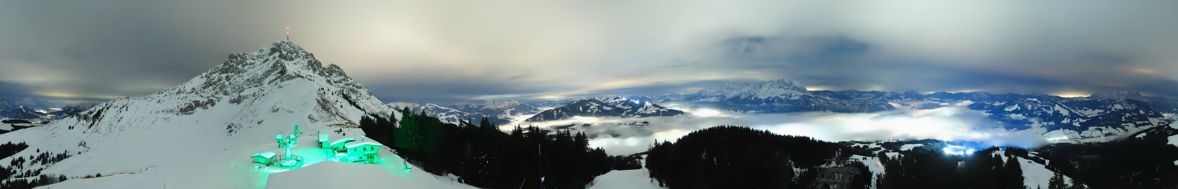 Archiv Foto Webcam St. Johann/Tirol: Blick von der Bergstation Harschbichl