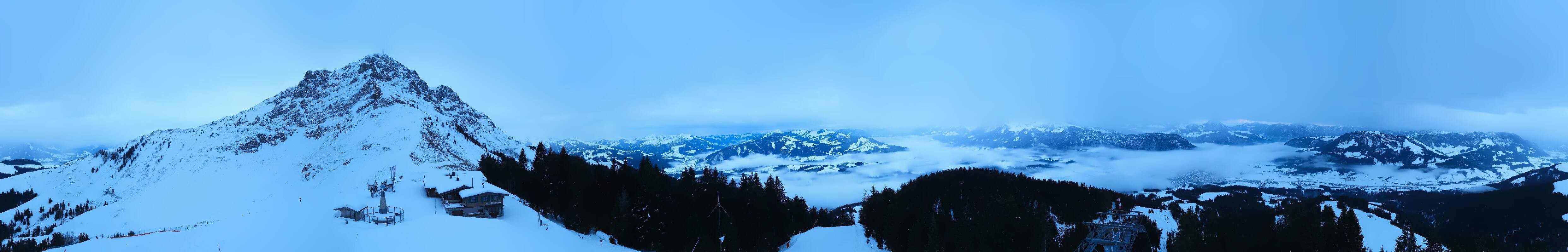 Archiv Foto Webcam St. Johann/Tirol: Blick von der Bergstation Harschbichl