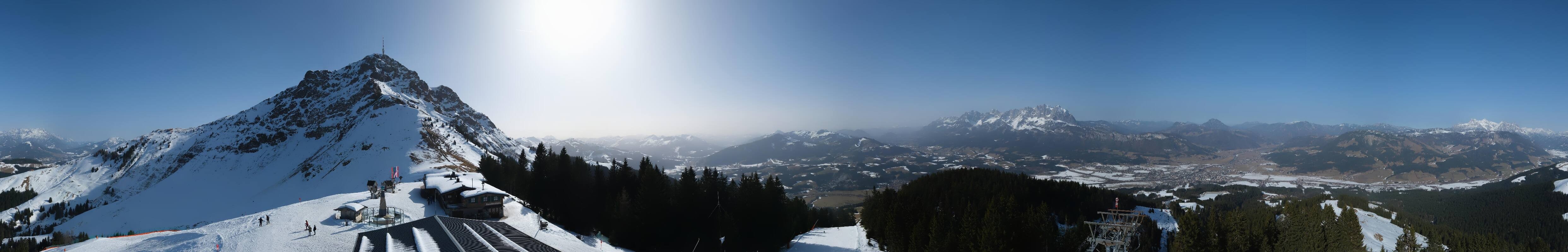Archiv Foto Webcam St. Johann/Tirol: Blick von der Bergstation Harschbichl