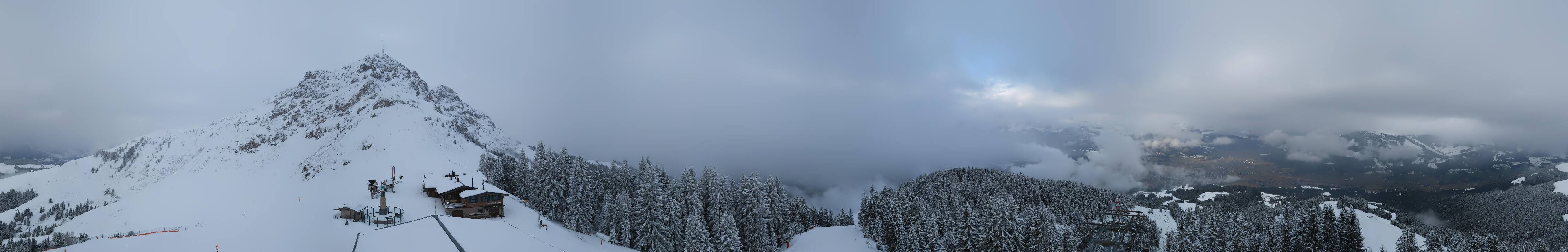 Archiv Foto Webcam St. Johann/Tirol: Blick von der Bergstation Harschbichl
