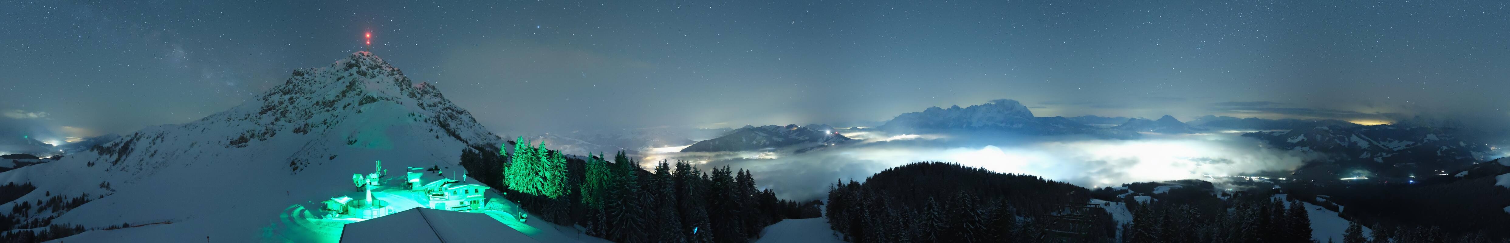 Archiv Foto Webcam St. Johann/Tirol: Blick von der Bergstation Harschbichl