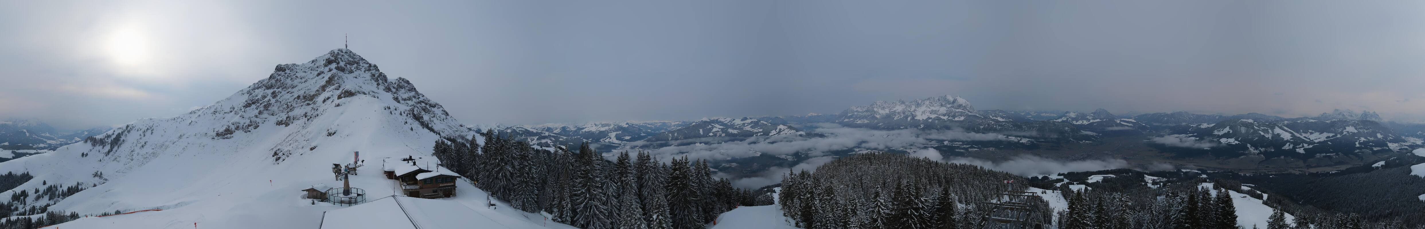 Archiv Foto Webcam St. Johann/Tirol: Blick von der Bergstation Harschbichl