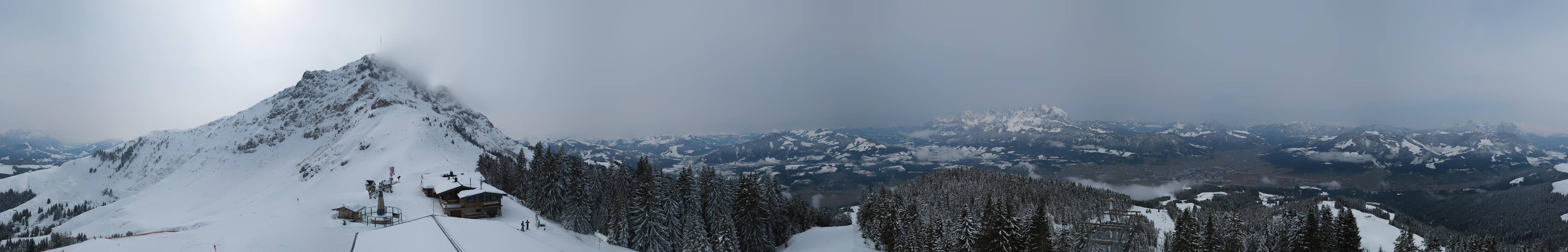 Archiv Foto Webcam St. Johann/Tirol: Blick von der Bergstation Harschbichl