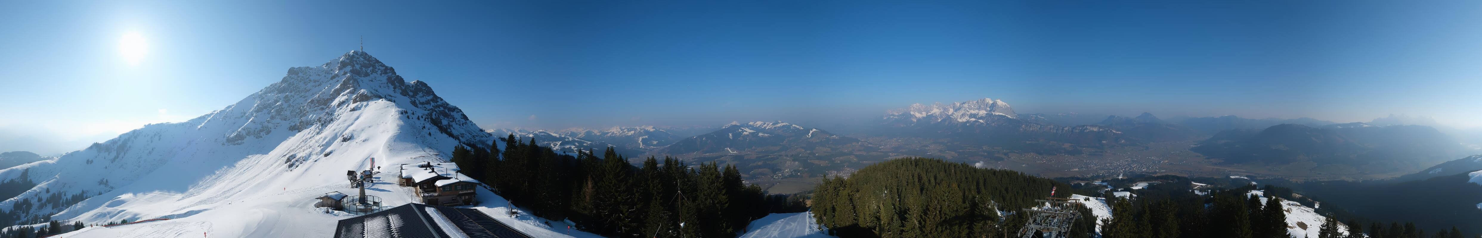 Archiv Foto Webcam St. Johann/Tirol: Blick von der Bergstation Harschbichl
