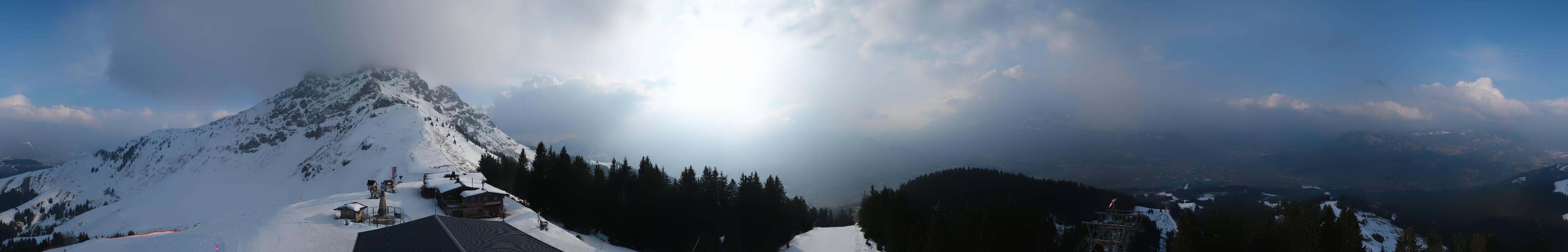 Archiv Foto Webcam St. Johann/Tirol: Blick von der Bergstation Harschbichl