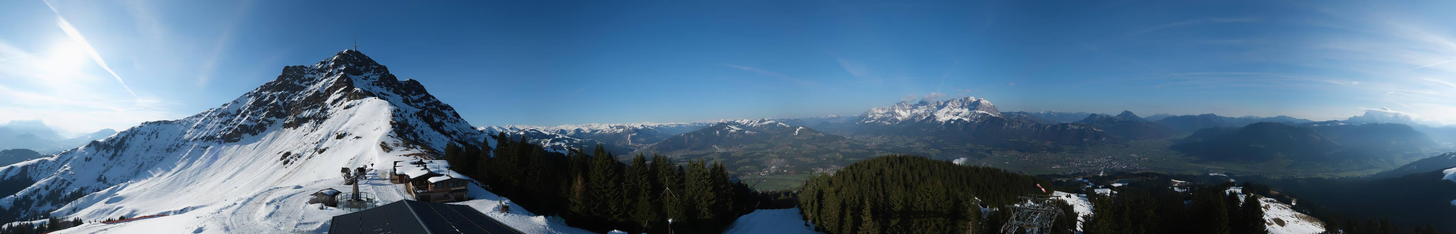 Archiv Foto Webcam St. Johann/Tirol: Blick von der Bergstation Harschbichl