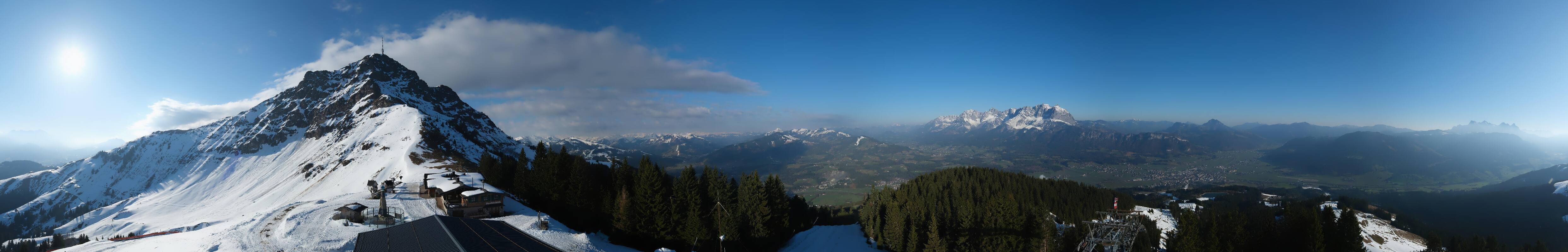 Archiv Foto Webcam St. Johann/Tirol: Blick von der Bergstation Harschbichl