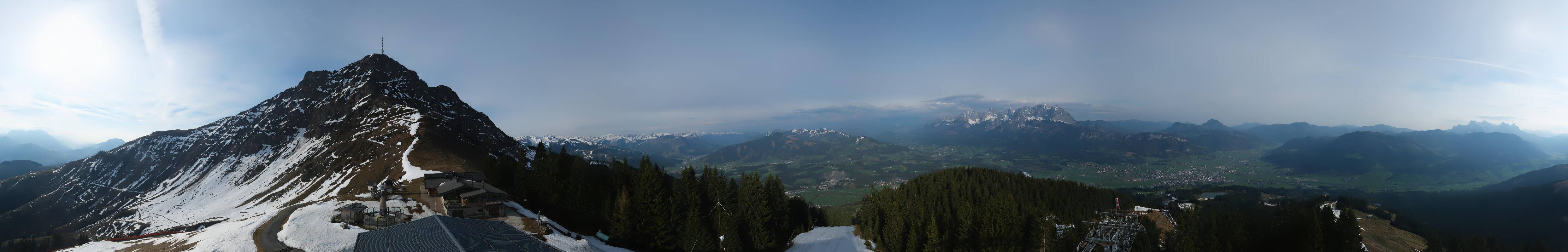 Archiv Foto Webcam St. Johann/Tirol: Blick von der Bergstation Harschbichl