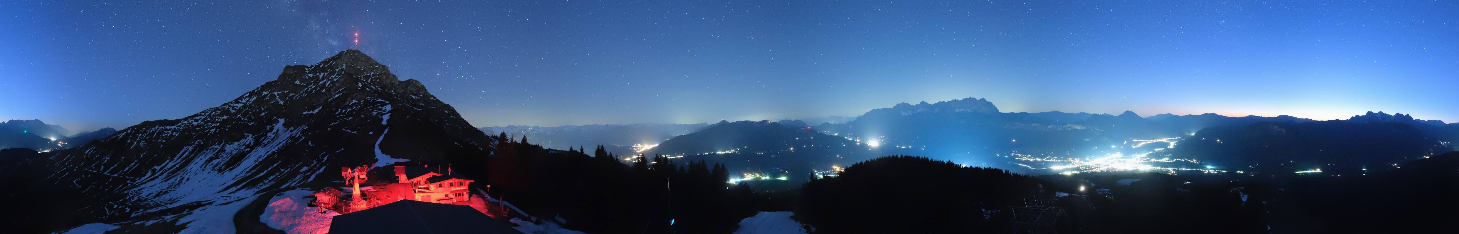 Archiv Foto Webcam St. Johann/Tirol: Blick von der Bergstation Harschbichl