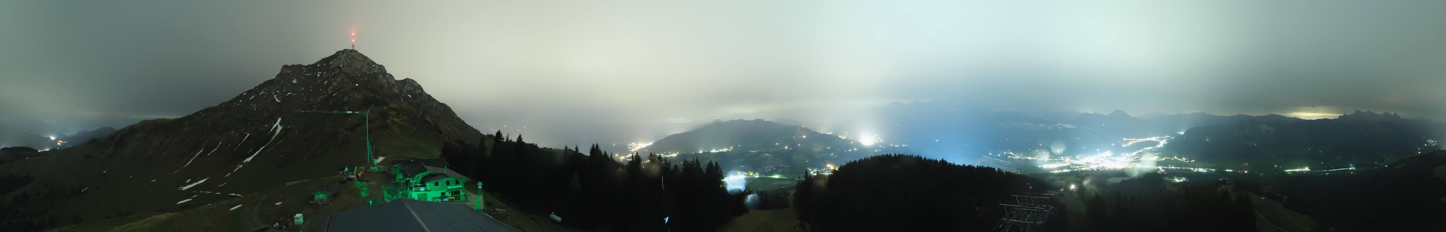 Archiv Foto Webcam St. Johann/Tirol: Blick von der Bergstation Harschbichl