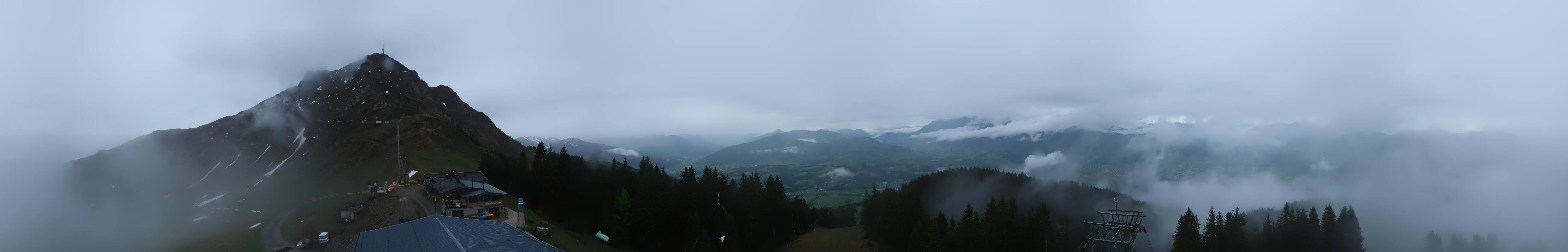 Archiv Foto Webcam St. Johann/Tirol: Blick von der Bergstation Harschbichl