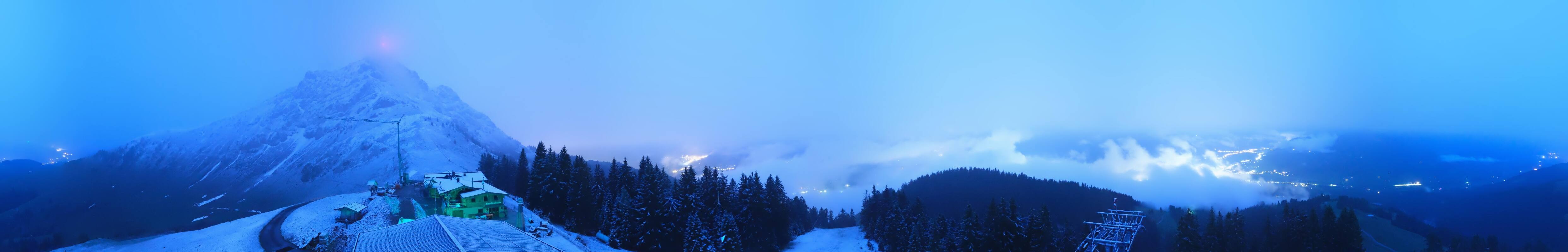 Archiv Foto Webcam St. Johann/Tirol: Blick von der Bergstation Harschbichl