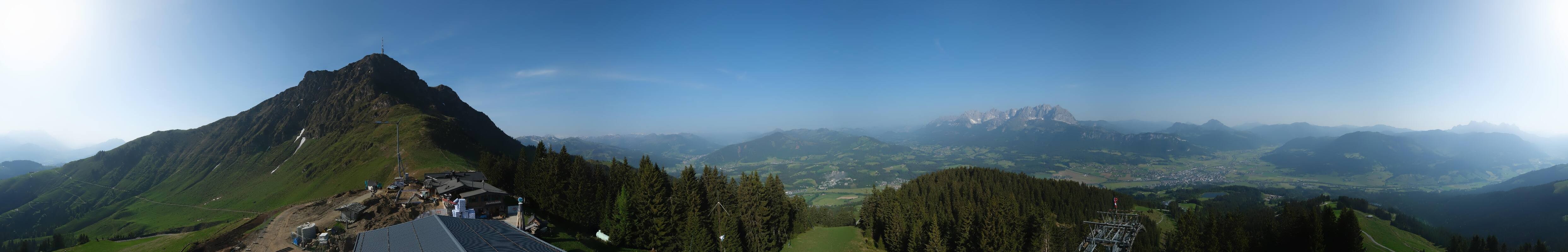 Archiv Foto Webcam St. Johann/Tirol: Blick von der Bergstation Harschbichl