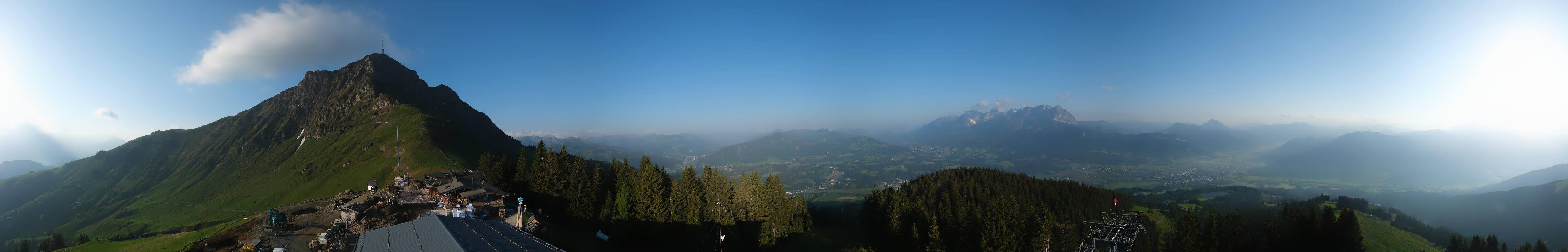 Archiv Foto Webcam St. Johann/Tirol: Blick von der Bergstation Harschbichl