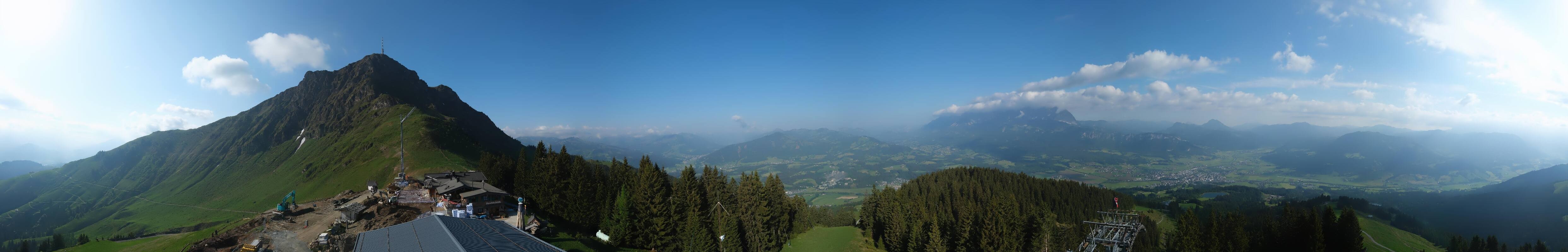 Archiv Foto Webcam St. Johann/Tirol: Blick von der Bergstation Harschbichl