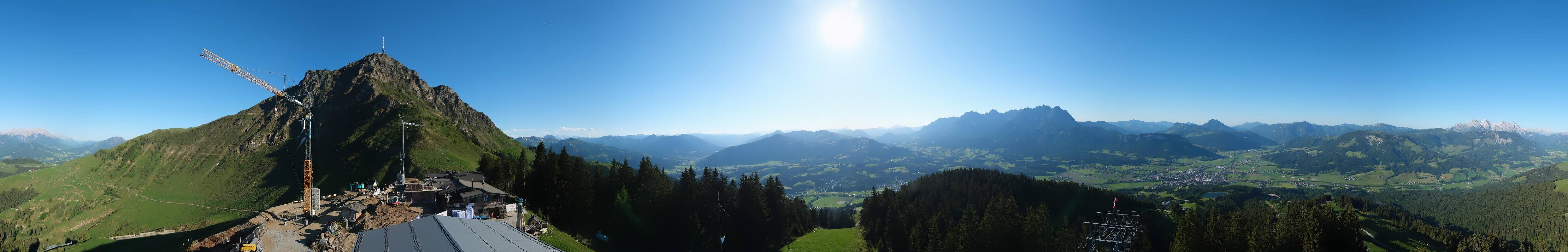 Archiv Foto Webcam St. Johann/Tirol: Blick von der Bergstation Harschbichl