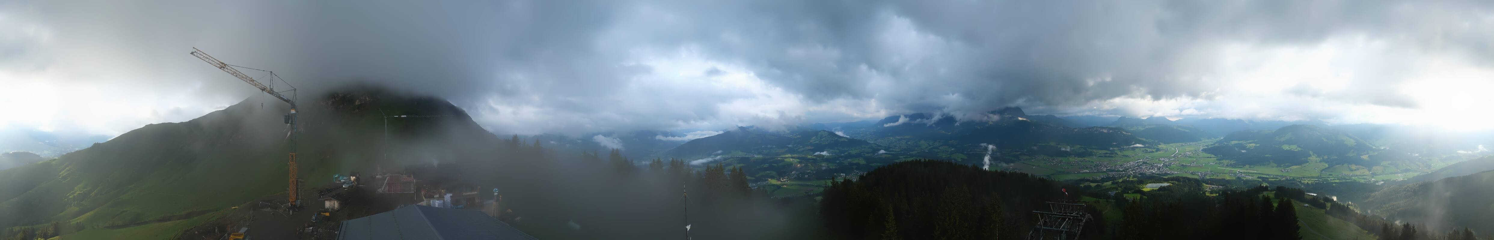 Archiv Foto Webcam St. Johann/Tirol: Blick von der Bergstation Harschbichl