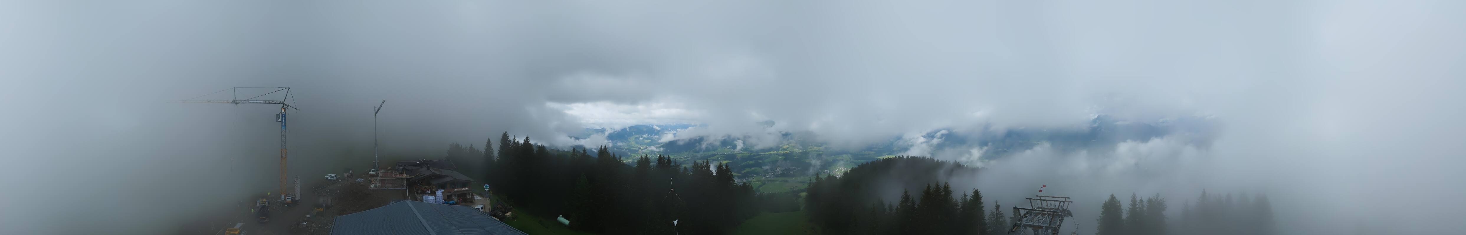 Archiv Foto Webcam St. Johann/Tirol: Blick von der Bergstation Harschbichl