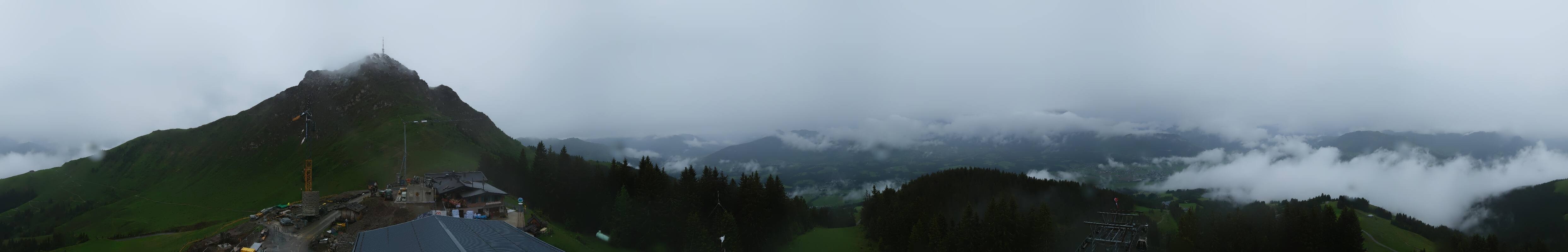 Archiv Foto Webcam St. Johann/Tirol: Blick von der Bergstation Harschbichl
